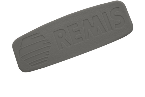Abdeckkappe REMIS-Logo (grau)